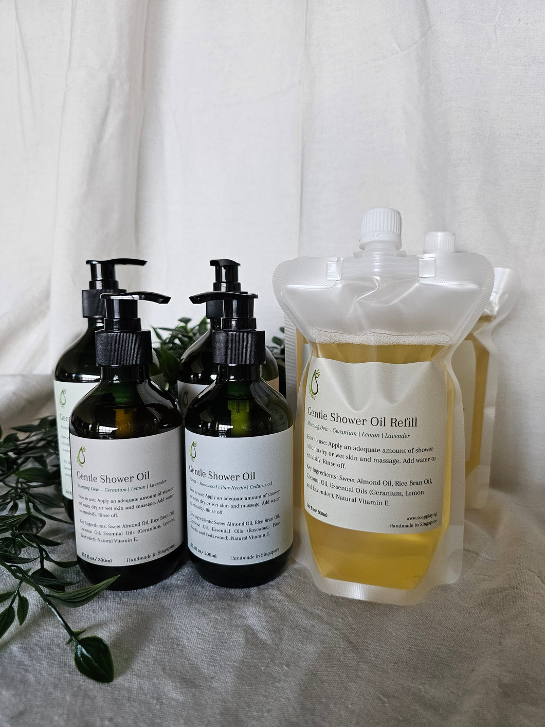 3 x Gentle Shower Oil Refill Pack Bundle